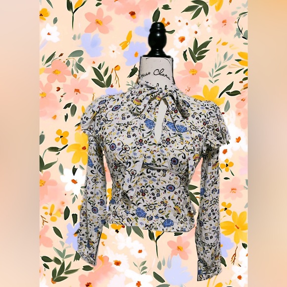 *New* Zara floral long sleeve top - Picture 1 of 4